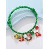Bracelet à Breloques Réglable Motif Chaussette et Cloche de Noël pour Cadeau - multicolor A 1PC