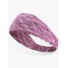 Bandeau de Sport Élastique Large Couleur Chinée - Pourpre 