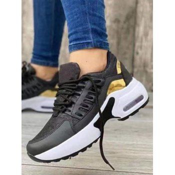 

Breathable Lace Up Sport Shoes, Black