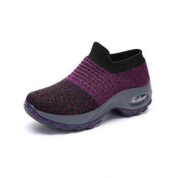 

Air Cushion Heightening Breathable Knit Shoes, Red