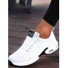 Chaussures de Sport Décontractées Respirantes Lettre Applique à Lacet - Blanc EU 36