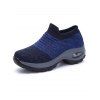 Chaussures Athlétiques Respirantes Rehaussement du Coussin d'Air en Tricot - Bleu EU 36