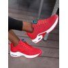 Chaussures de Sport Décontractées Respirantes Lettre Applique à Lacet - Rouge EU 35