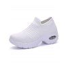 Chaussures Athlétiques Respirantes Rehaussement du Coussin d'Air en Tricot - Blanc EU 37