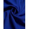 Mini Robe à Capuche Droite Embellie de Zip en Couleur Unie à Manches Longues - Bleu XL
