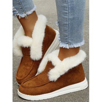 Fluffy Liner Winter Warm Flat Snow Shoes