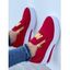 Chaussures de Sport Zippées Lettre Détaillée - Rouge EU 41