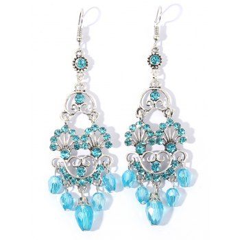 

1Pair Flower Shape Artificial Crystal Hook Drop Earrings, Celeste