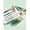 14 Pcs Makeup Brushes Set Super Soft Beginner Full Set - DEEP GREEN 