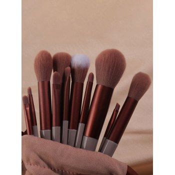 

13 Pcs Makeup Brushes Set Super Soft Portable Beginner Full Brushes Set, Light pink