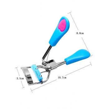 

Eyelash Curler Peach Heart Fan-shaped Wide-angle Side Comb And Clip Beauty Makeup Curling False Eyelashes Auxiliary Tool, Light blue