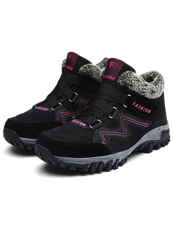 Faux Fur Warm Winter Walking Sport Shoes - Noir EU 39