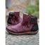Colorblock Zippers PU Winter Flat Snow Boots - Pourpre EU 37