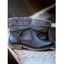 Round Toe Knit Panel Ankle Boots - Rouge foncé EU 35