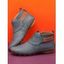Stitching Flat Casual Velcro Boots - Gris EU 35