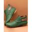 Stitching Flat Casual Velcro Boots - Vert EU 42