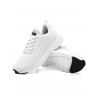 Textured Sports Shoes Plain Color Lace Up Running Shoes - Blanc EU 41