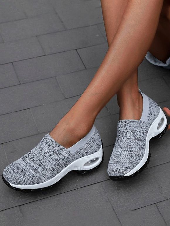 Heather Slip On Running Shoes Casual Sports Shoes - Gris EU 42