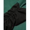 Contrast Colorblock Spliced Long Sleeve Hoodie - DEEP GREEN XL
