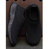 Textured Breathable Slip On Running Shoes Casual Sports Shoes - Noir EU 42