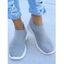 Textured Breathable Slip On Running Shoes Casual Sports Shoes - Blanc EU 36