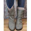 Martin Boots Flat Bottom Wool Mouth Short Tube Boots Casual Boots - Gris EU 35