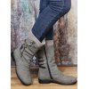 Martin Boots Flat Bottom Wool Mouth Short Tube Boots Casual Boots - Gris EU 39