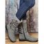 Martin Boots Flat Bottom Wool Mouth Short Tube Boots Casual Boots - Gris EU 42