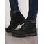 Lace Up Textured Topstitching Matin Boots - Noir EU 35