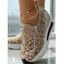 Mesh Sequined Thick Platform Casual Shoes - d'or EU 37
