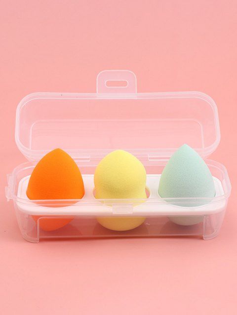 3 Pcs Beauty Eggs Make Up Powder Puffs