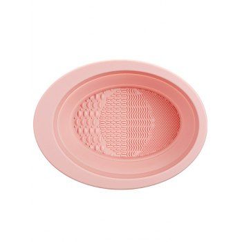 

Silicone Makeup Tool Cleaning Bowl Powder Puff Beauty Makeup Tool Cleaning Board Wash Pad Makeup Brush Cleaning Pad, Light pink