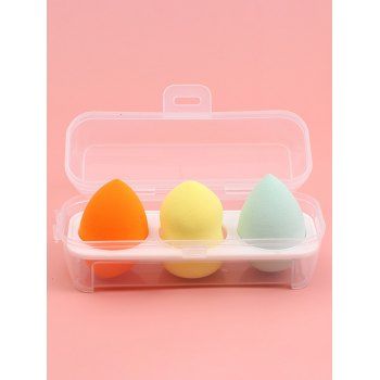 

3 Pcs Beauty Eggs Make Up Powder Puffs, Multicolor a