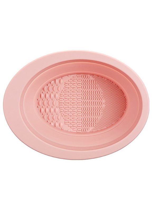 Outil de Nettoyage Electrique pour Pinceaux à Maquillage en Silicone - Rose clair 