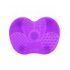 Outils de Lavage Nettoyage de Maquillage en Silicone avec Tampon de Brosses - Pourpre 