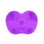 Outils de Lavage Nettoyage de Maquillage en Silicone avec Tampon de Brosses - Pourpre 