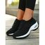 Lace Up Breathable Casual Sport Sneakers - Noir EU 38