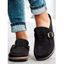 Comfort Flat Sandals Backless Slip On Loafer Shoes Closed Toe Beach Walking Slippers - café lumière EU 42