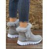 Faux Fur Zip Up Winter Wam Snow Boots - Gris EU 42