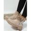 Zip Up Non-slip Winter Warm Faux Fur Liner Snow Boots - Noir EU 42