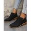 Zip Up Chunky Heel Pointed Toe Boots - Noir EU 37