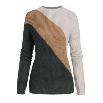 

Color Blocking Textured Sweater, Multicolor