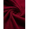 Mini Robe Ligne A à Capuche à Carreaux Imprimé à Manches Longues Faux Bouton à Taille Haute - Rouge foncé S
