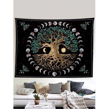 Vintage Tapestry Tree Of Life Sun Moon Pattern Hanging Wall Home Decor