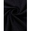 Manteau cardigan en tricot asymétrique drapé ouvert sur le devant avec ceinture - Noir XL