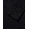Manteau cardigan en tricot asymétrique drapé ouvert sur le devant avec ceinture - Noir XL