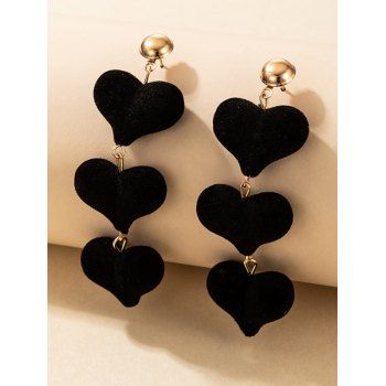 Heart Long Necklace Valentine Earrings