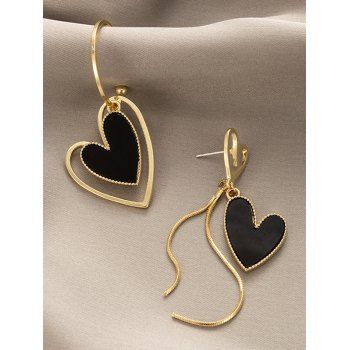 Double Heart Hollow Out Fringe Drop Earrings Valentine Earrings