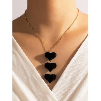 Velour Heart Pendants Necklace Valentine Necklace