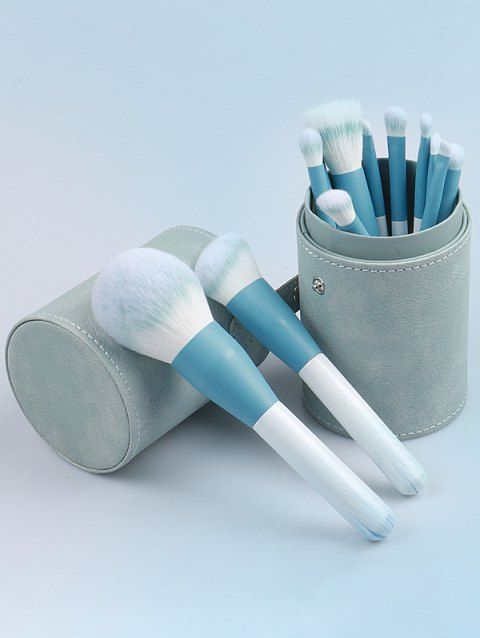 Travel PU Leather Makeup Brush Holder Storage Cosmetic Brushes Holders Storage Organizer Case